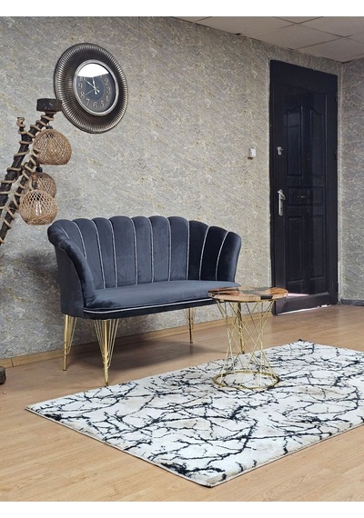 Zafir İkili Gold Kaplama Tel Ayak Papatya Çay Seti Koltuk Takımı , Balkon, Salon, Ofis, Cafe Koltuk Takımı Füme