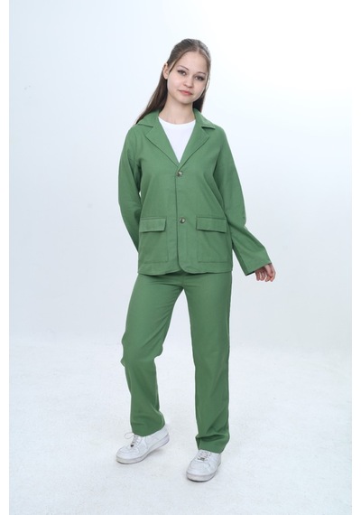 Toontoy Kids Toontoy Kız Çocuk 2li Çeketli Takım Yeşil