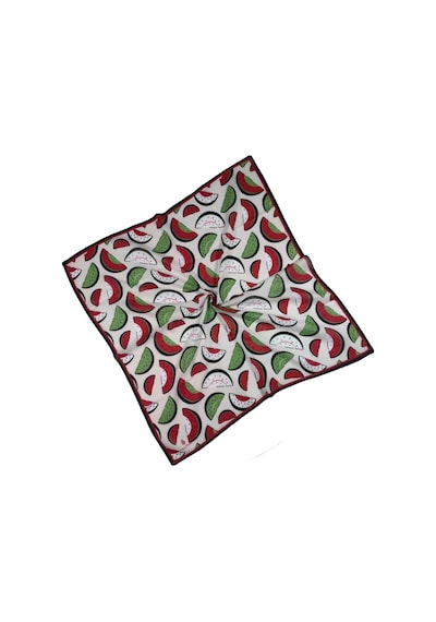 Mim Eşarp Valino Soft Pamuk Çocuk Desenli Eşarp 70x70 Cm Siyah - Karpuz
