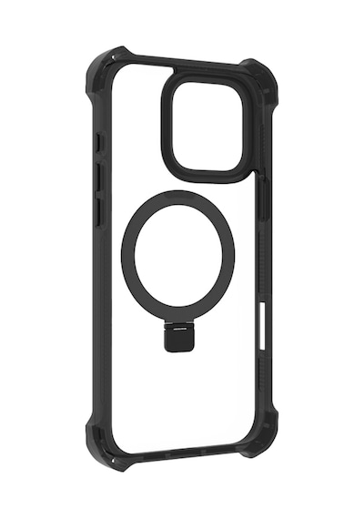Apple Uyumlu iPhone 16 Pro Max Kılıf Magsafe Şarj Özellikli Raptic Dual Serisi Şeffaf Standlı Kapak Siyah