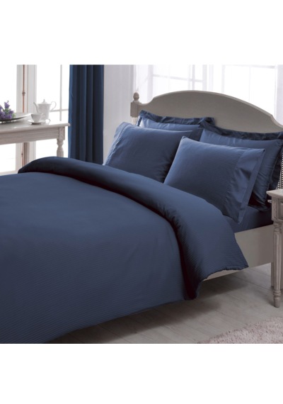Taç Premium Basic Stripe King Size Çk Nevresim Takımı Lacivert