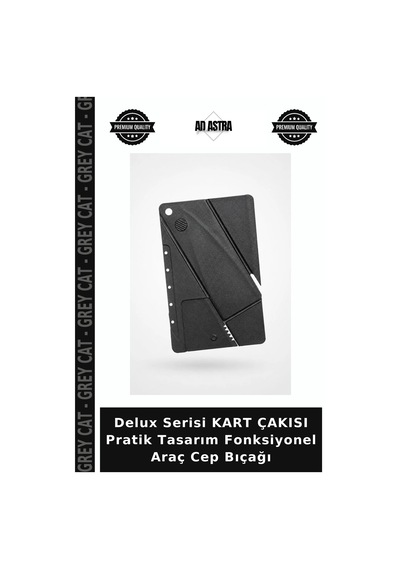 Delux Serisi Kart Çakısı Pratik Tasarım Fonksiyonel Araç Cep Bıçağı Çok Renkli