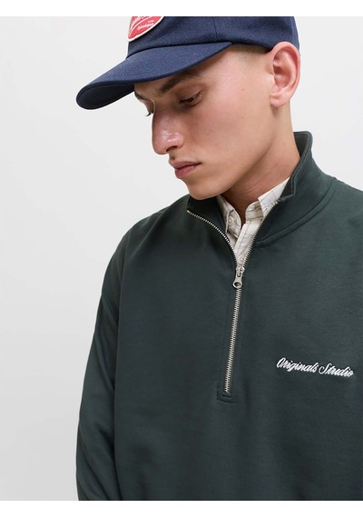 Jack & Jones Norrebro Erkek Yeşil Sweatshirt 12282899-frr Yeşil