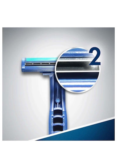 Gillette Blue2 Plus Erkek Kullan At Tıraş Bıçağı 5+2 7'li, Krom Kaplamalı
