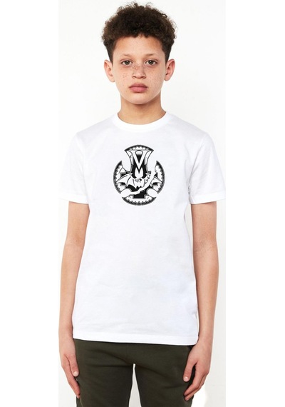 Tshirthane Monogatari Anime Koyomi Vampire Symbol Beyaz Çocuk Bisikletyaka Tshirt Beyaz