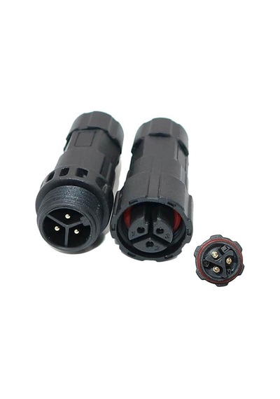 Su Geçirmez 3 Pin Konnektör Ip68 Dişi-erkek Takım 16 Mm