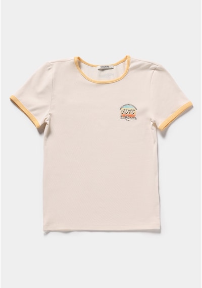 Colin's Colins Slim Fit Yuvarlak Yaka Baskılı Kadın Ekru Kısa Kol Tişört Cl1077789 Q1.v2 Ecr Colin's Colins Slim Fit Yuvarlak Yaka Baskılı Kadın Ekru Kısa Kol Tişört Cl1077789 Q1.v2 Ecr