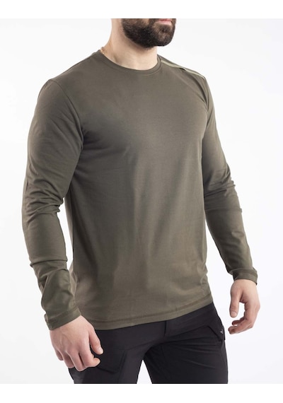 Outdoor T-shirt Basic Pamuklu Erkek Basetı04 Haki