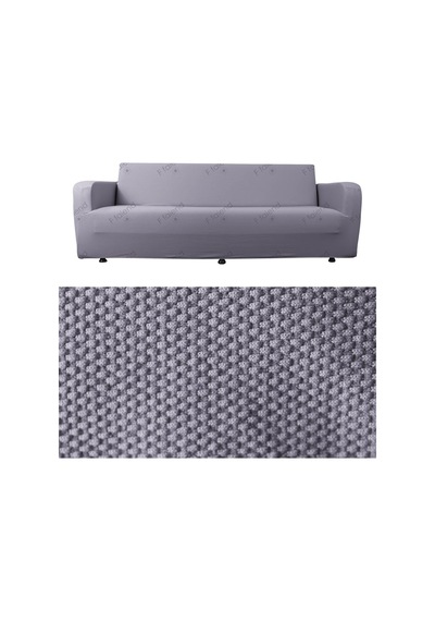 Bibaha 3 Kişilik Balpeteğı Desen Likralı Koltuk Örtüsü Cekyat Için Lastikli Koyu Gri 180 X 230 Çok Renkli