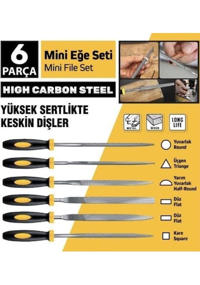 Sgs 6 Parça Mini Eğe Seti 5x180mm