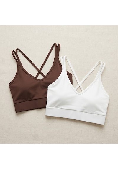 Stormwear Kadın 2'li Paket Çapraz Askılı Dalgıç Kumaş Crop Bustiyer Seti - Kahverengi & Beyaz Spor Bralet Top Beyaz - Kahverengi Stormwear Kadın 2'li Paket Çapraz Askılı Dalgıç Kumaş Crop Bustiyer Seti - Kahverengi & Beyaz Spor Bralet Top Beyaz - Kahverengi