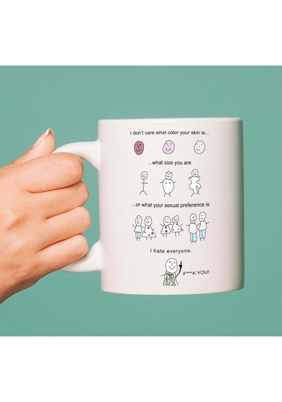Motto Baskılı Kupa Bardak Mug + Bilek Destekli Mouse Pad Beyaz - Çok Renkli