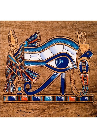 Hathor Ra'nın Gözü Horus Ramses Ve Firavunlar Doğal Taş Bardak Altlığı 4'lü Set - Natural Stone Coasters - Taş Çok Renkli