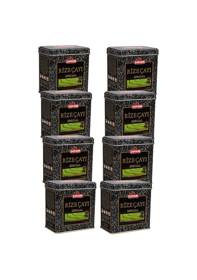 Rize Çayı Hediyelik Teneke Kutu 200 Gr. Sekizli Paket