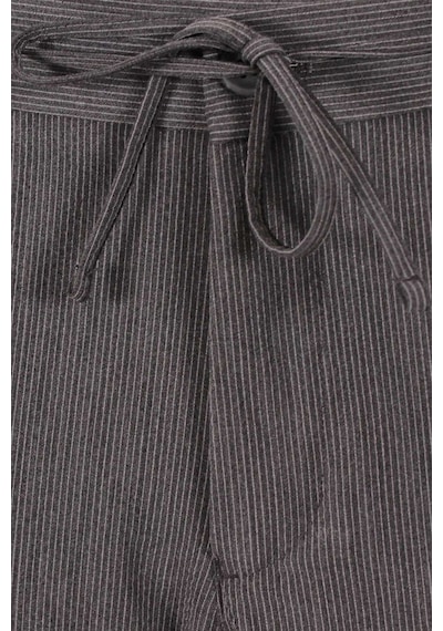 İgs Erkek Koyu Gri Bağcıklı Smart Casual Dynamic Fit Pantolon-26039