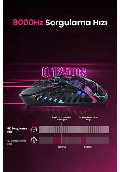 Gravastar Mercury K1 Pro+x Kablosuz Rgb Işıklı Mekanik Q Gaming Klavye Ve Optik Mouse Seti, Special Optik