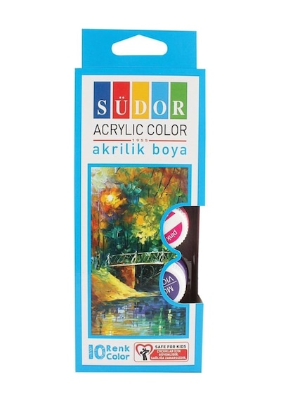 35x50 Cm Resim Tuvali Boyama Başlangıç Seti - Akrilik Boya Fırça Palet Tuval Set Tv.s Nocolor-c Standart