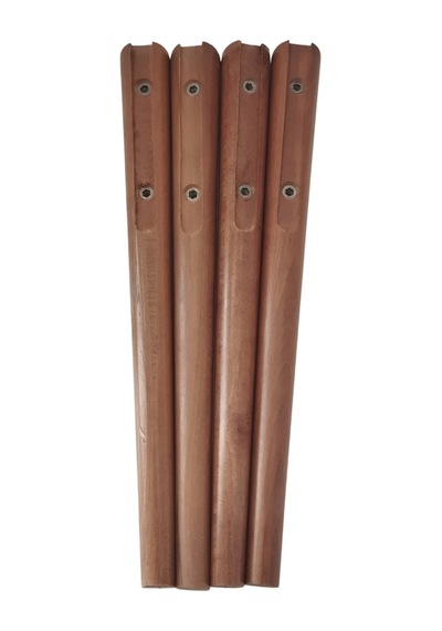 Kanallı 42cm Gürgen Ahşap Ayak Ceviz Renk 4 Adet Ayak