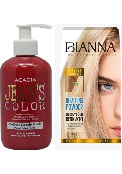 Acacia Saç Boyası Pamuk Şekeri Pembe 250 Ml + Bianna Açıcı