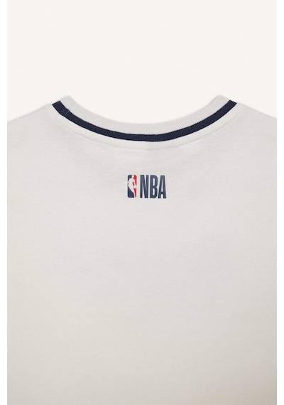 DeFactoFit NBA New York Knicks Slim Fit Dar Kesim Crop Bisiklet Yaka Ribana Kısa Kollu Tişört E3612AX25SMER105