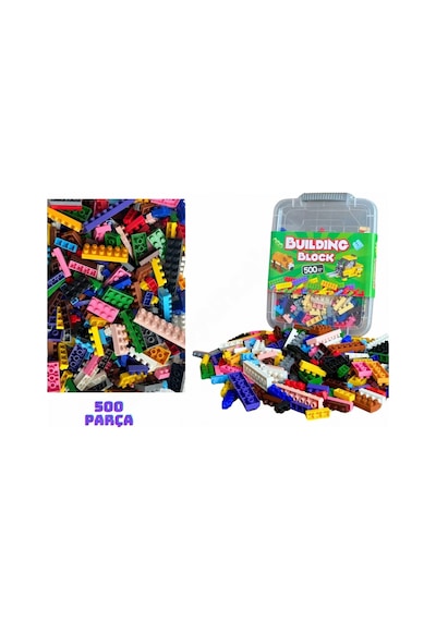 500 Parça Yapı İnşaat Blokları Kaliteli Kırılmaz Malzeme Yerli Üretim Building Blocks