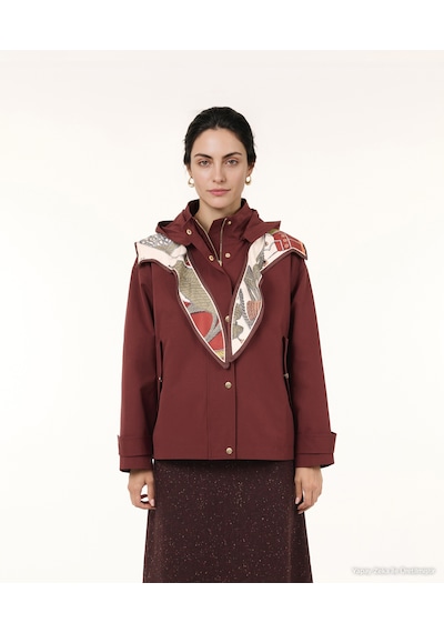 Yargıcı Regular Kapüşonlu Yaka Uzun Kol Yağmurluk 26kkym5012x 016 Bordo