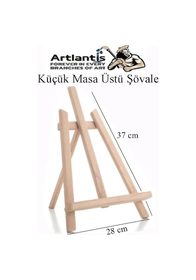 Mini Şövale 25x35 2 Li Tuval Südor 10 Renk Guaj Boya Başlangıç Seti Fırça Palet Ponpon Su Kabı Masaüstü Sanatsal