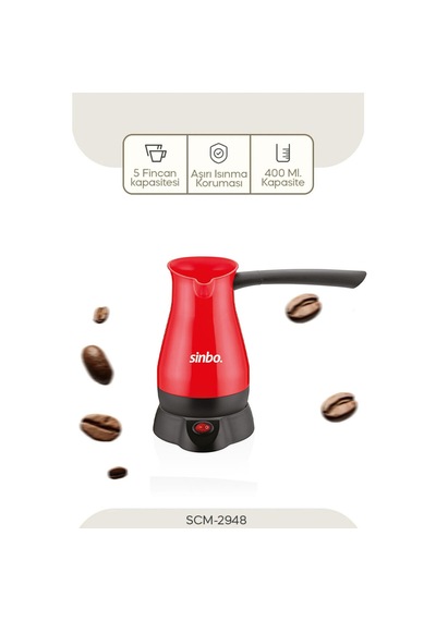 Elektrikli Cezve Pls. Türk Kahve Makine Çelik Gizli Rezistans 700w 5 Fincan - 400ml Scm-2948