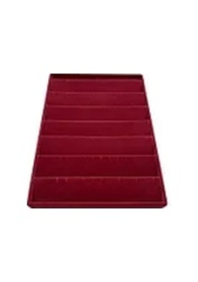 Yerli Üretim Saray Bosna Model Süet Kumaş Bordo Renk 34/24 Cm Kademeli Çekmece Içi Küpe Standı Çok Renkli
