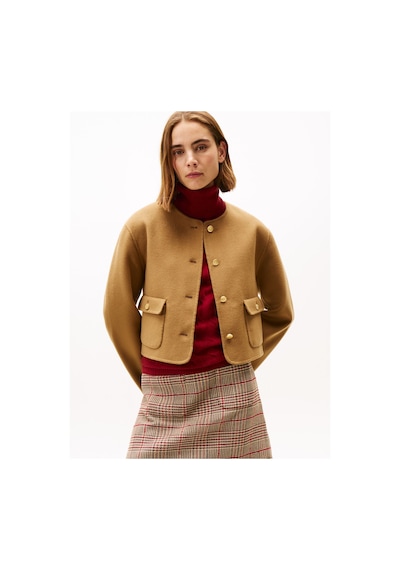 Tommy Hilfiger Df Wool Blend Reg Lady Jacket Kadın Kahverengi Mont - Ww0ww47446 Kahverengi Tommy Hilfiger Df Wool Blend Reg Lady Jacket Kadın Kahverengi Mont - Ww0ww47446 Kahverengi