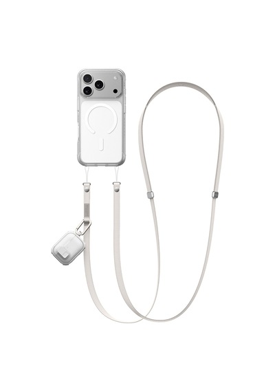 Amazingthing Titan Serisi Ayarlanabilir Manyetik Tasarımlı Telefon Ve Apple Uyumlu AirPods Boyun Askı İpi Gri Gri