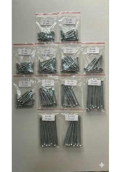 5 Mm Profesyonel Sunta Vida Seti 5x20 5x25 5x30 5x35 5x40 5x45 5x50 5x60 5x70 5x80 5x90 5x100