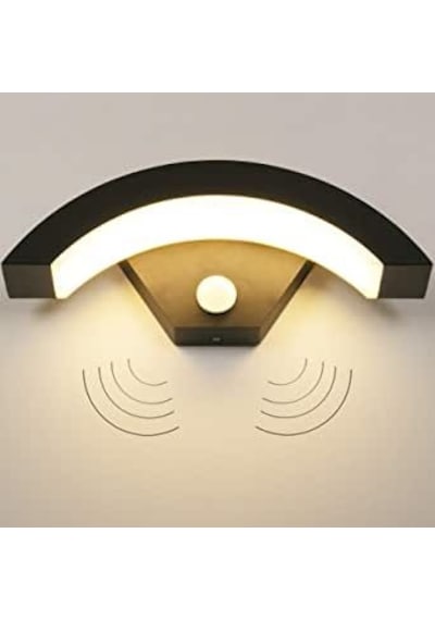 Elektrikle Çalışır, Sensörlü 24 Watt İç Ve Dış Mekan Led Duvar Aplik 3000k G. Işığı Led Armatür Gün Işığı - Sarı