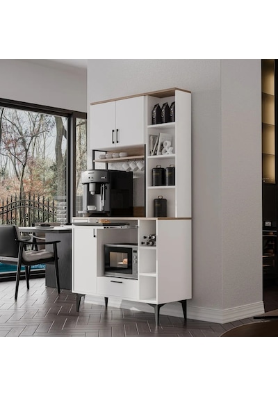MEZZA 5272 MINERVA Kahve Köşesi 105 Cm Çok Amaçlı Dolap Kiler Mutfak Dolabı Sepet Beyaz Sepet-Beyaz MEZZA 5272 MINERVA Kahve Köşesi 105 Cm Çok Amaçlı Dolap Kiler Mutfak Dolabı Sepet Beyaz Sepet-Beyaz