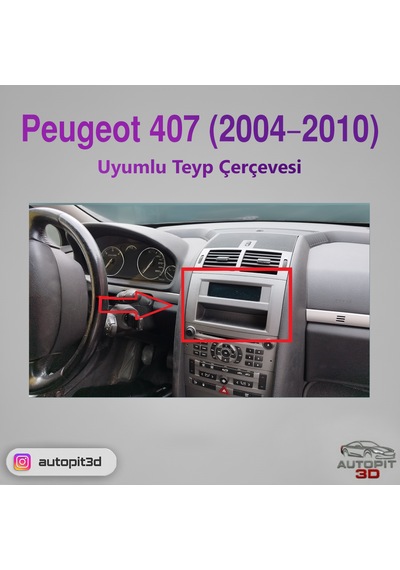 Peugeot 407 2004 2010 Uyumlu Teyp Çerçevesi