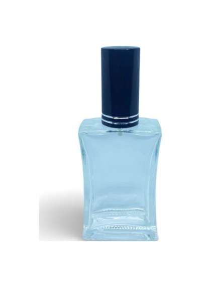 Parfüm Şişesi 50 Ml 3 Adet Siyah Kapak Metal Valf İçbükey Boş Şişe