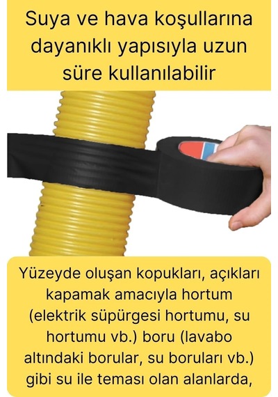 Vege -siyah- Tamir Yalıtım Bantı , Duct Tape Tamir, Hobi, Ağır Ambalaj - 5cm X 10mt - 680256998