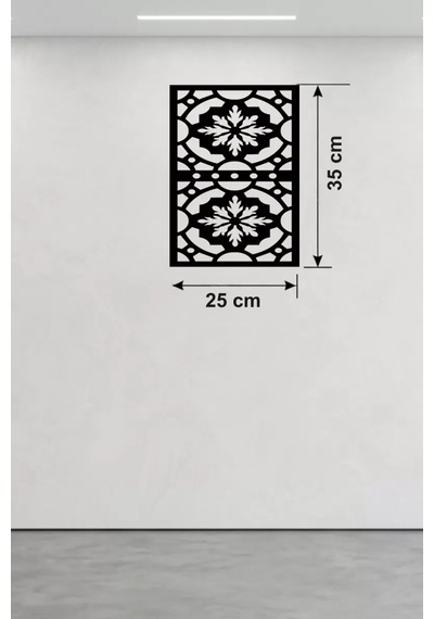 Kar Tanesi Ve Barok Desenli Ahşap Duvar Tablosu - 25x35 Cm Lazer Kesim Pano 11