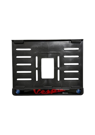 Vespa Uyumlu Kırmızı Plastik 15x24 Cm Kırılmaz Plakalık