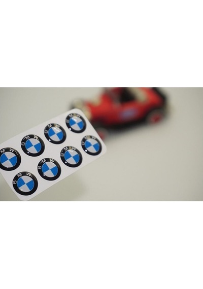 Bmw Logo Jant Torpido Direksiyon Damla Sticker Logo Seti 8 Adet