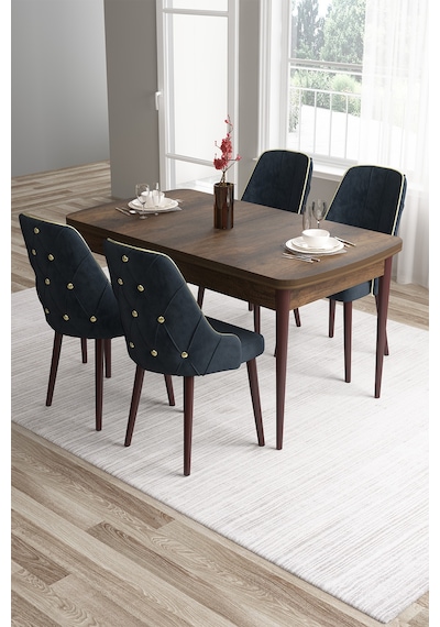 Canisa Tia Serisi 80x132 Açılabilir Mdf Mutfak Masası Takımı Barok Desen Masa 4 Antrasit Sandalye Masa Barok Ahşap Desen Sandalye Antrasit Canisa Tia Serisi 80x132 Açılabilir Mdf Mutfak Masası Takımı Barok Desen Masa 4 Antrasit Sandalye Masa Barok Ahşap Desen Sandalye Antrasit