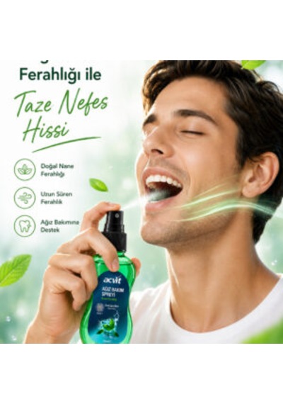 Ağız Bakım Spreyi Uzun Süreli Nane Ferahlığı 50 Ml