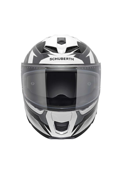 Schuberth S3 Thunder Kapalı Motosiklet Kaskı Siyah Beyaz