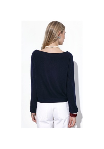 Hiccup Busem Kadın Bisiklet Yaka Polar Sweatshirt Siyah