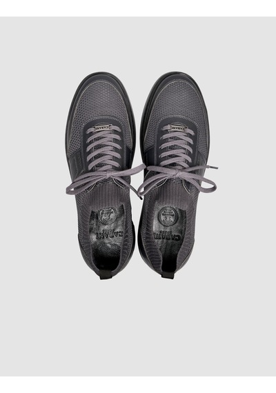 Cabani Erkek Triko Detaylı Günlük Gri Sneaker Ayakkabı Gri