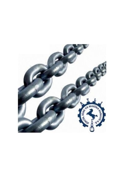 Galvanizli Tekne Irgat Zinciri. Atlı Marka. Kalibre Zincir. 50 KG 6MM Çuvalı 62 Mt