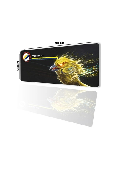 Sonictouch Kişiye İsme Özel Kanarya Figürlü Sarı Lacivert Fotoğraflı Xxl Dikişsiz Gamer Klavye Mouse Mousepad