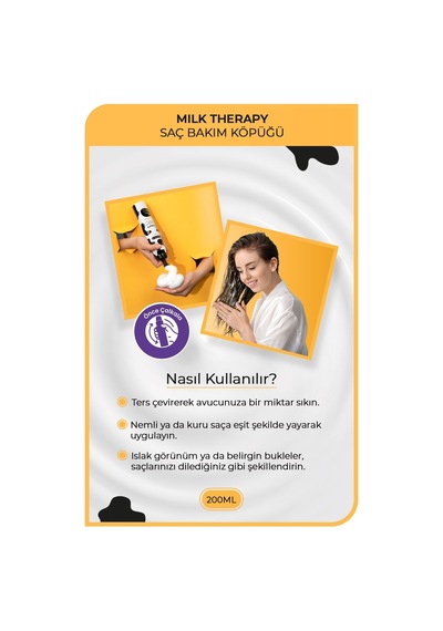 Morfose Milk Therapy Saç Köpüğü 200 Ml - Saç Dökülmesi Önleyici, Besleyici, Koruyucu Etki