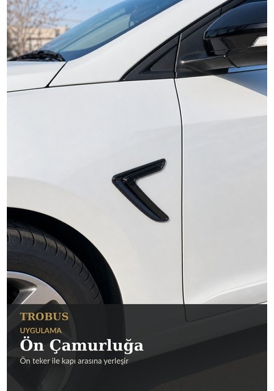 Toyota Verso 2009 Ve Sonrası Uyumlu Bumerang Çamurluk Venti Parlak Siyah Sağ Sol Takım