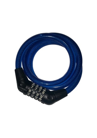 Knt Bisiklet Şifreli Kilit 12x1200 MM Şifre Değişebilen Mavi Renk Mavi